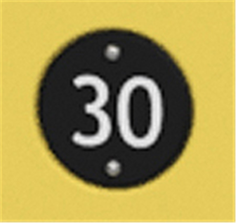 Nummernschild für Kunststoff-Schließfach - Berolina